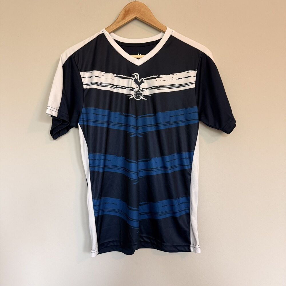 Tottenham Hotspur Soccer Moisture Wicking Shirt Youth L Premiere League Navy EUC